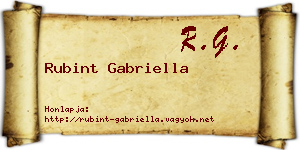 Rubint Gabriella névjegykártya